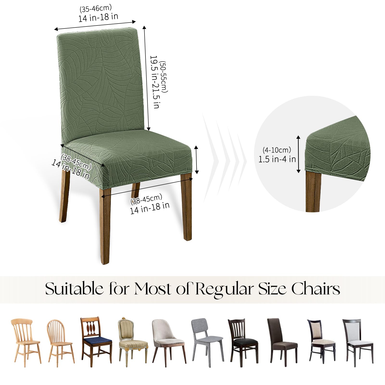 MOSAYT xl-fit stretch chair cover fits larger chairs for a tidy, uniform look.