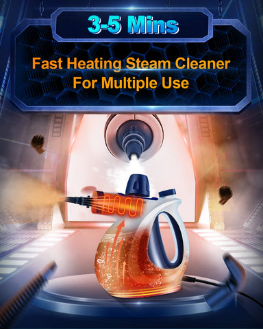MOSCHE steam cleaner used on windows demonstrating deep cleaning without chemicals.