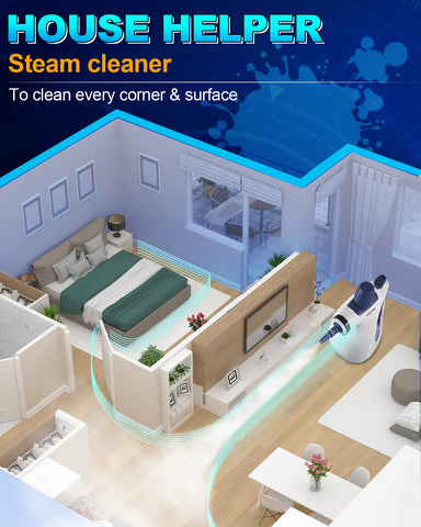 MOSCHE steam cleaner tackling kitchen grease with hot steam power.