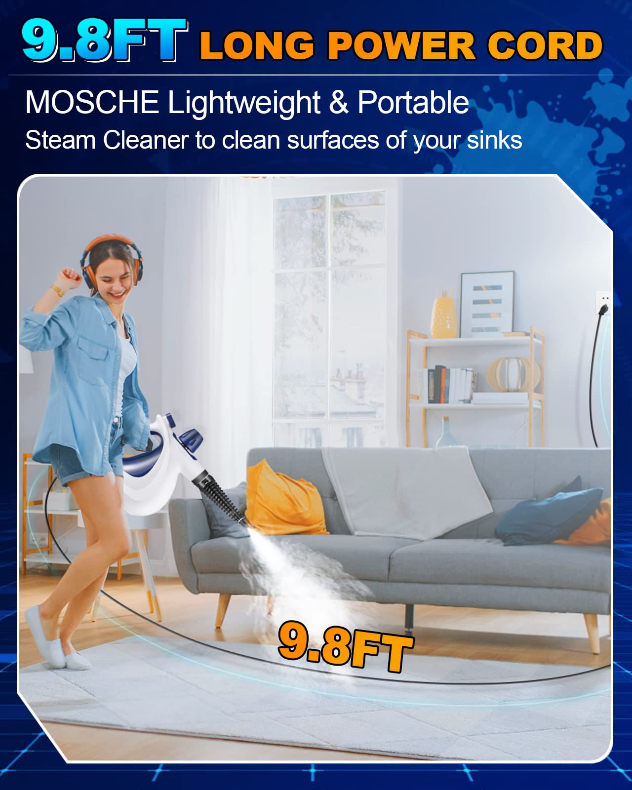MOSCHE steam cleaner near leather surfaces with care; avoid direct contact.