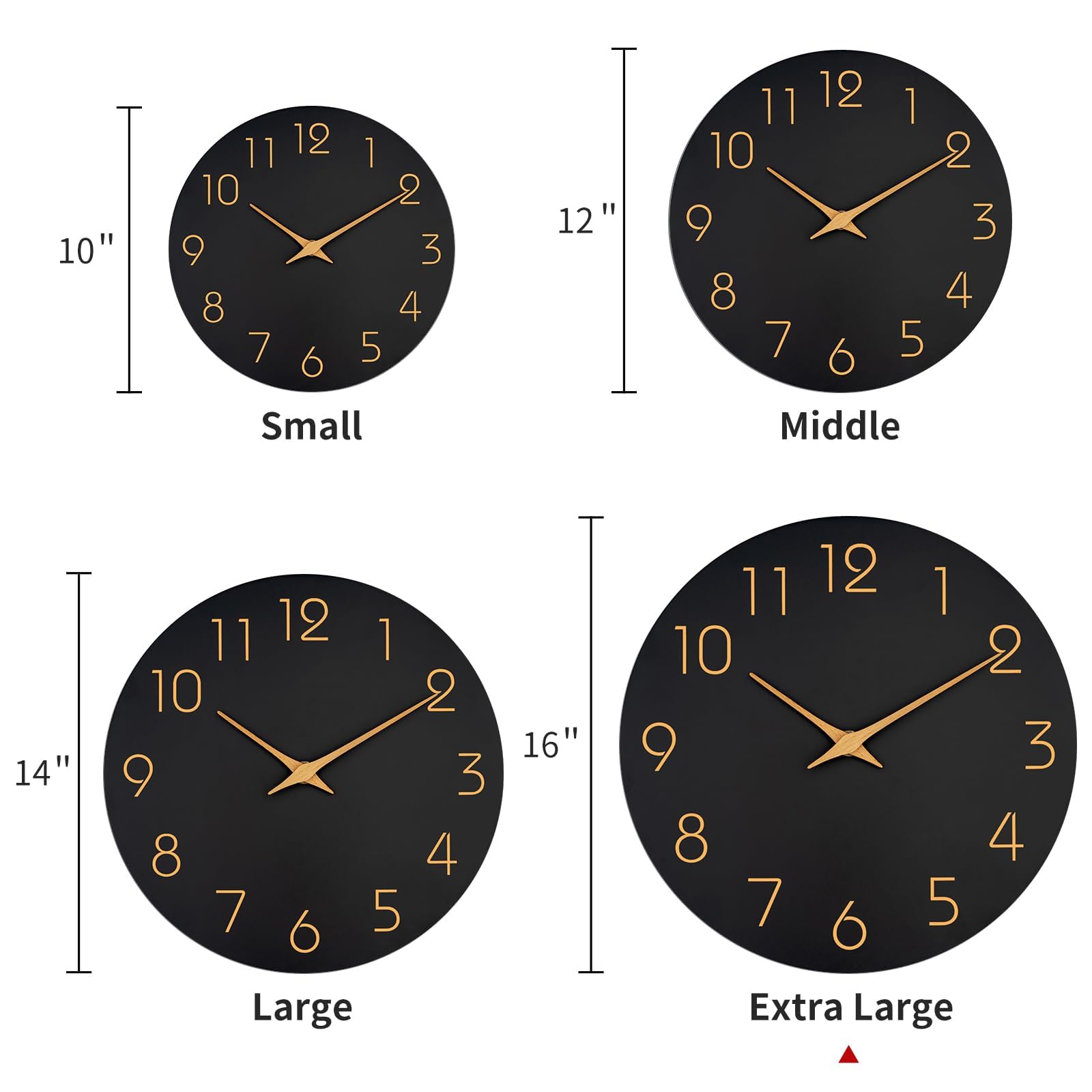 Mosewa clock shows khaki wooden hands adding warm natural detail