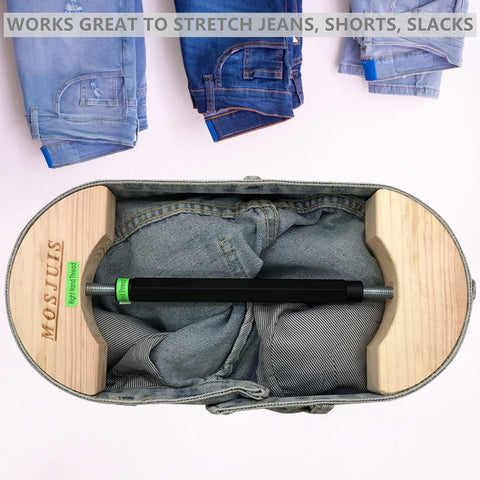 MOSJUIS adjustable pant stretcher fits 30–59 inches for versatile sizing.