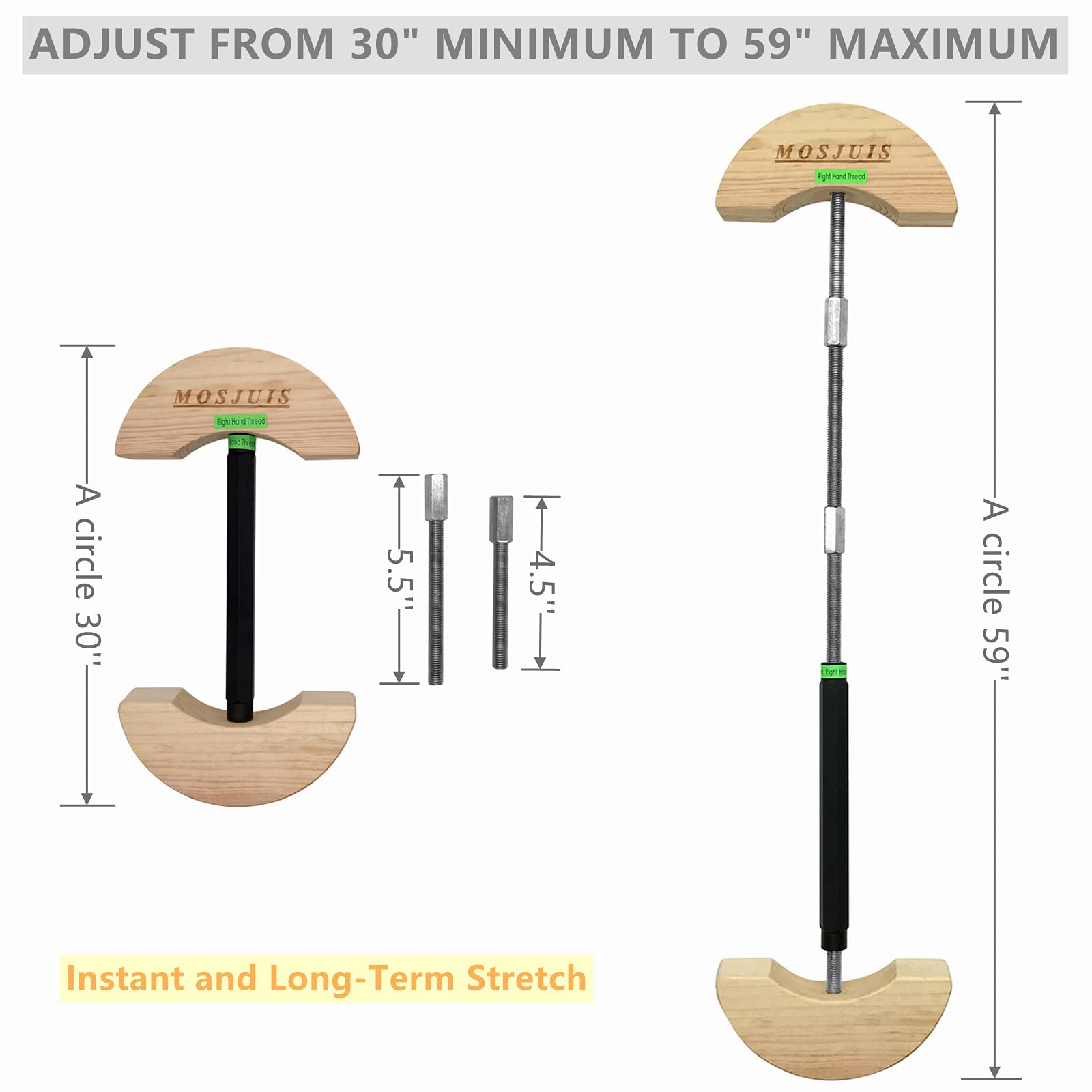 MOSJUIS easy-to-use design lets you twist to the desired size.