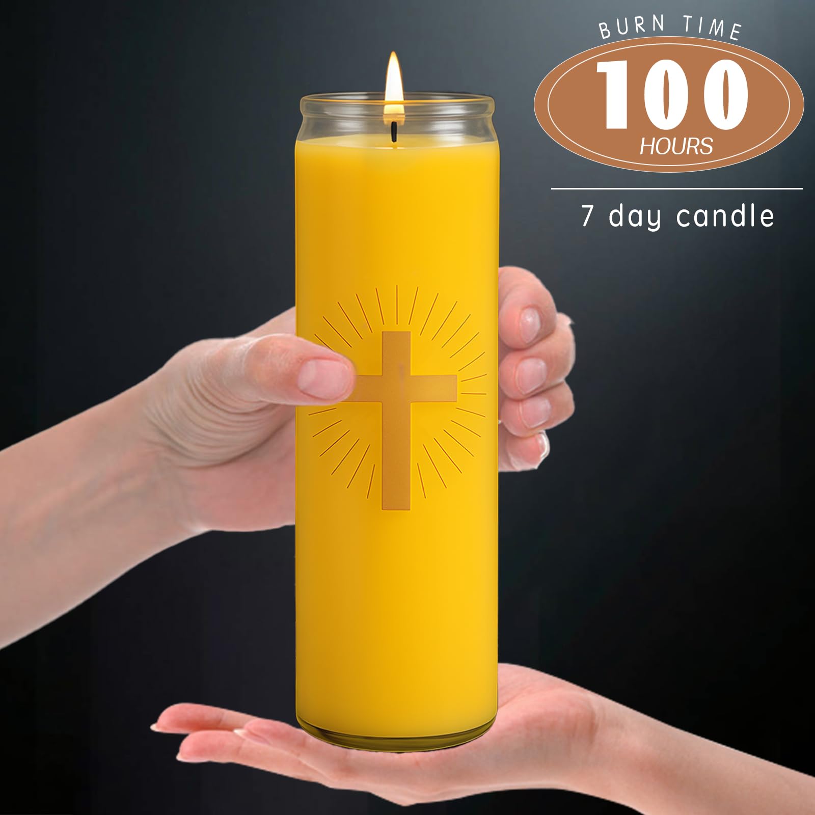 MOSROAD candle with 100-hour burn time provides extended prayer support