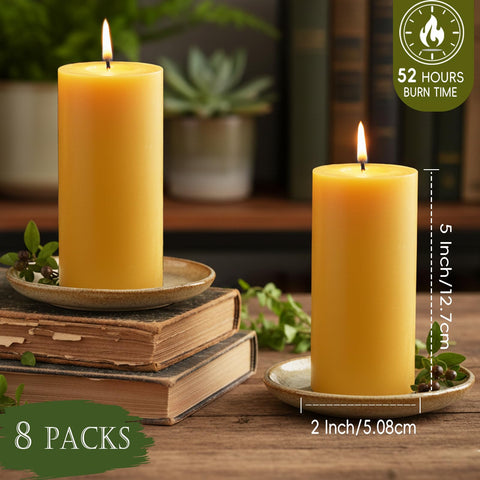 MOSROAD beeswax candle with cotton wick delivers cleaner burn and less soot