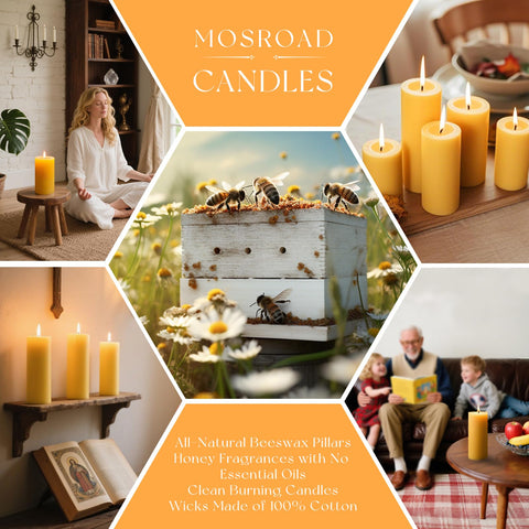 MOSROAD beeswax candle home decor centerpiece highlights rustic or modern interiors