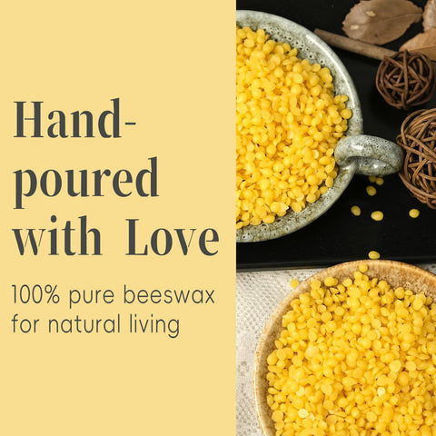 MOSROAD beeswax candle 2x5 inch pillar showcases natural materials and warmth