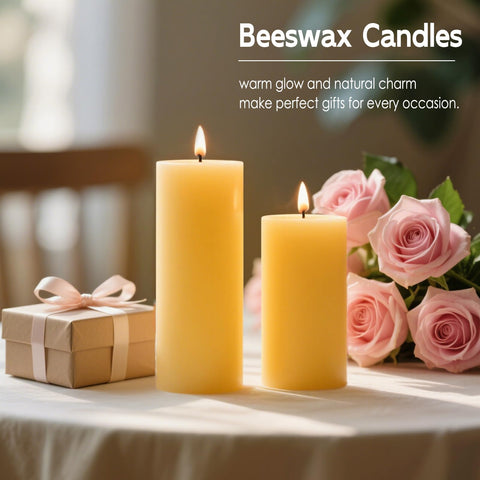 MOSROAD beeswax candle relaxing aroma provides gentle ambiance for calm evenings
