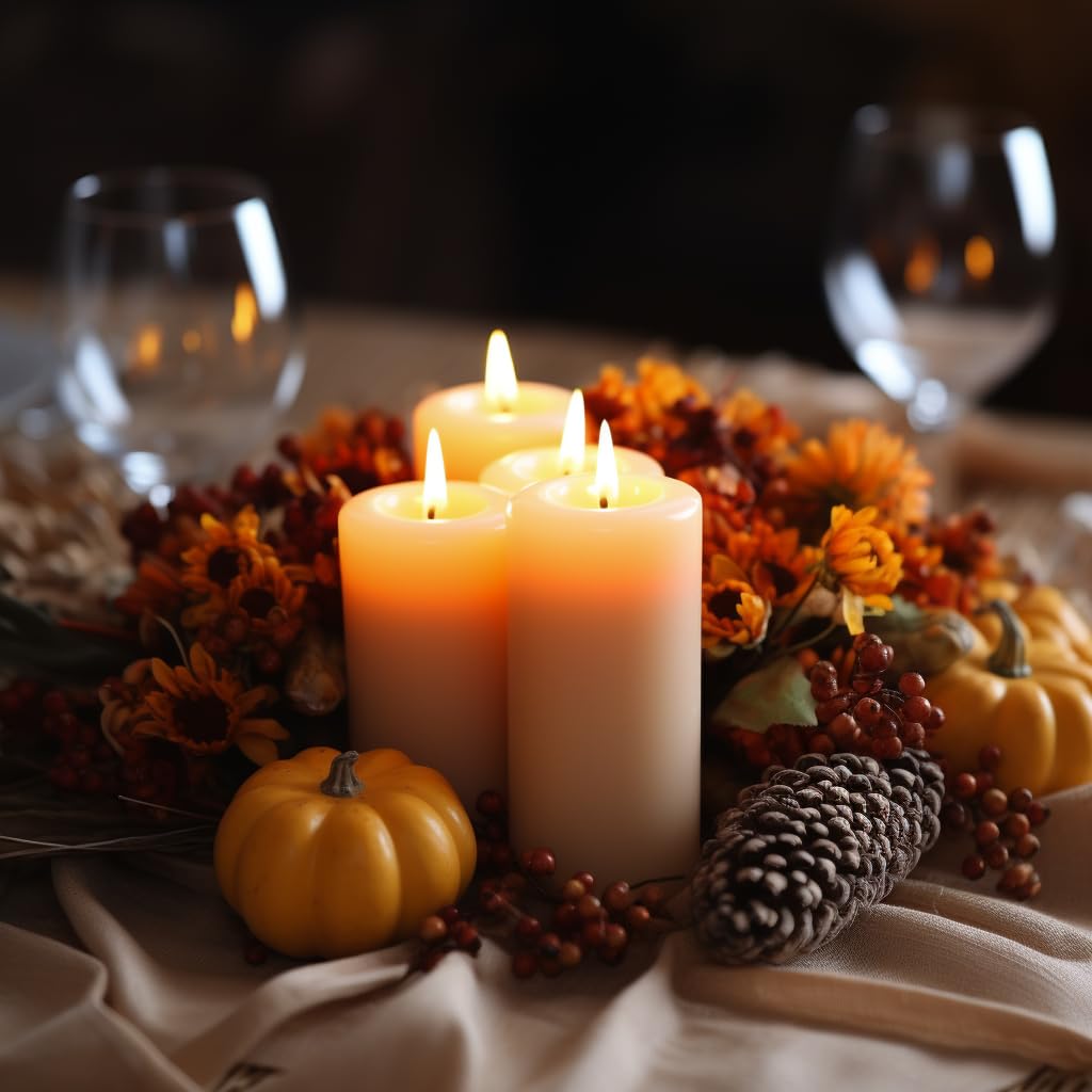 Church service ambiance with MOSROAD pillar candle glow.