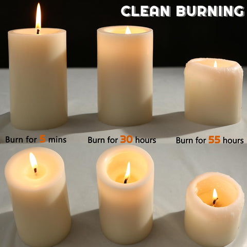 MOSROAD 100% cotton wicks ensure reliable flame with minimal flicker.