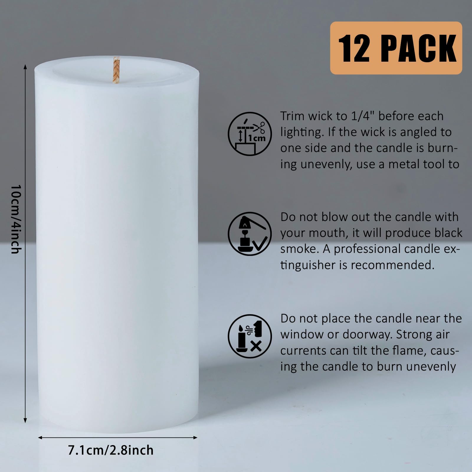 MOSROAD dripless and smokeless candles ensure clean tables.