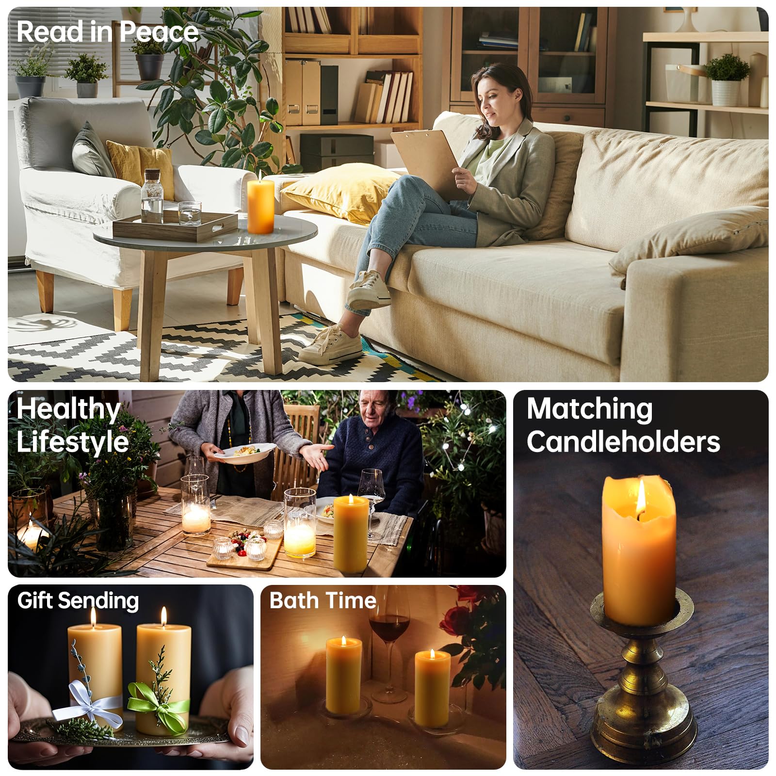 MOSROAD natural aroma beeswax candle for relaxing spaces