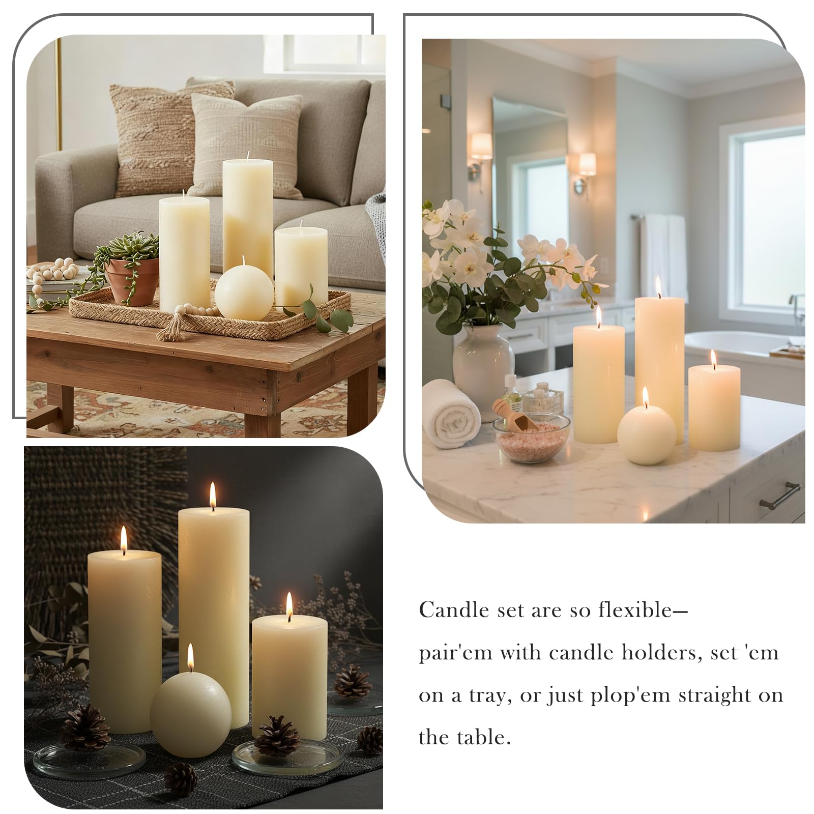 MOSROAD Pink spherical 3x3 inch candle as a decorative focal point