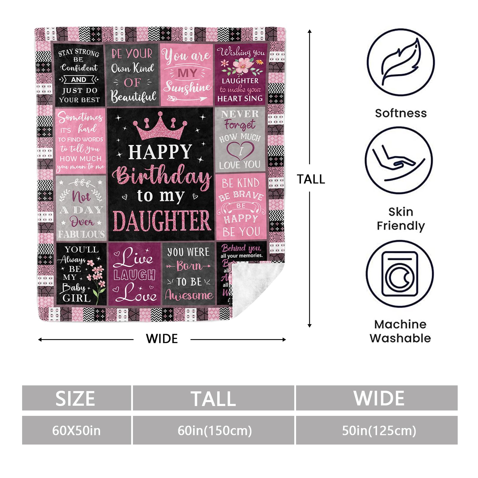 Mosslink personalized blanket featuring blessings for a meaningful celebration