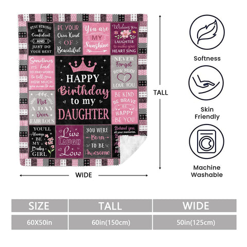 Mosslink personalized blanket featuring blessings for a meaningful celebration