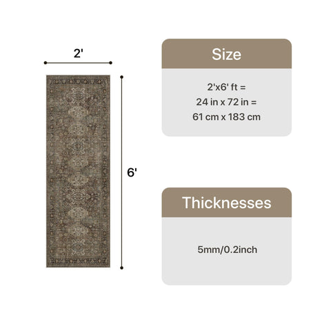 Bavni 2x6 brown color rug blends with warm interiors