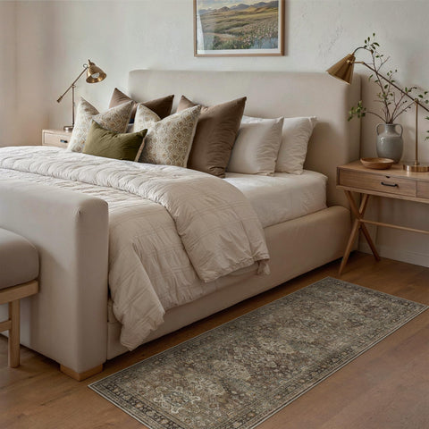 Bavni 2x6 vintage pattern rug adds warm character