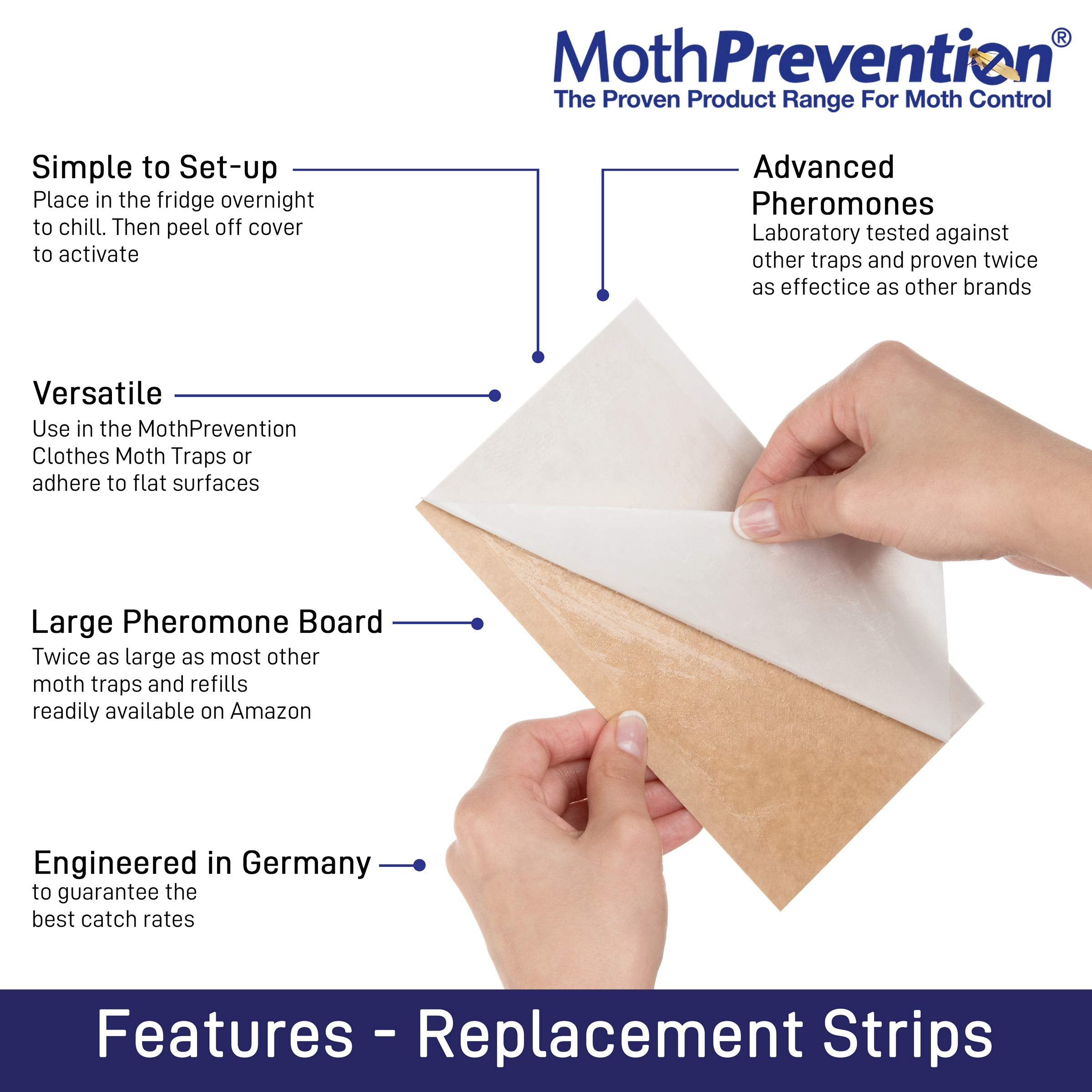 MothPrevention refill strip provides odor-free protection for delicate garments