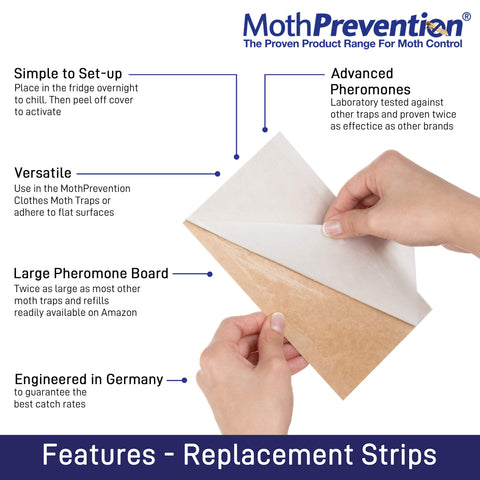 MothPrevention refill strip provides odor-free protection for delicate garments