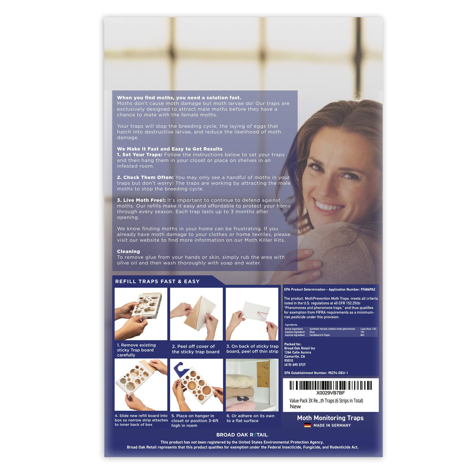 MothPrevention refill strip delivers long-lasting closet protection for clothing