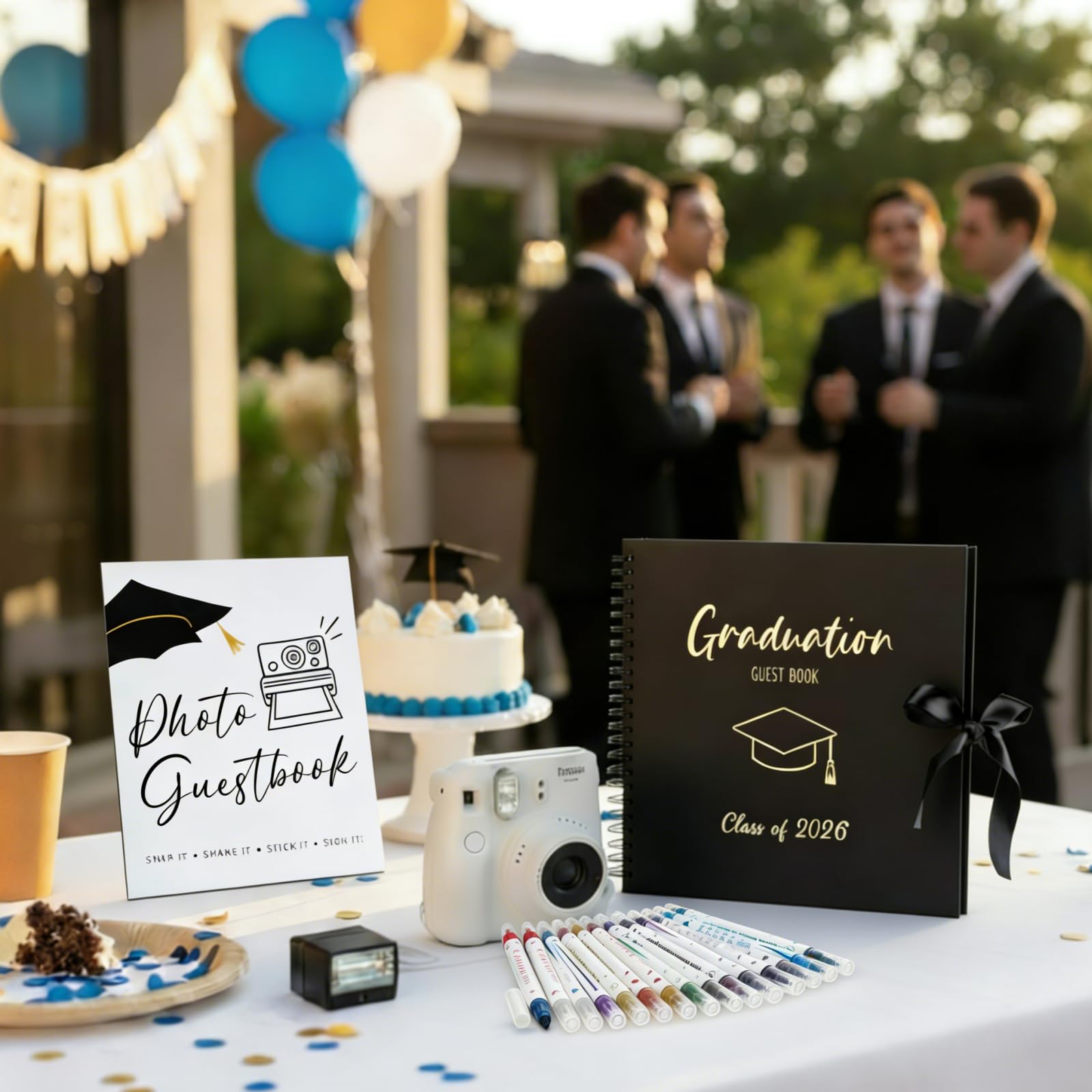 MotiMind sturdy graduation sign close-up ideal for indoor or outdoor setups.