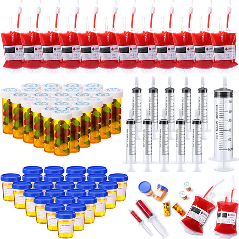 Motionchic blood bags for a nurse graduation party, adding thematic beverage visuals