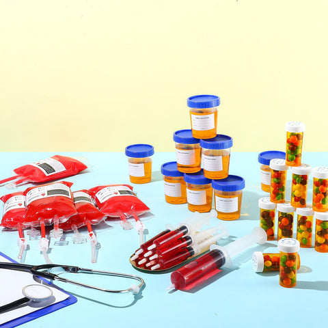Motionchic medicine bottles with caps for candies and party favors