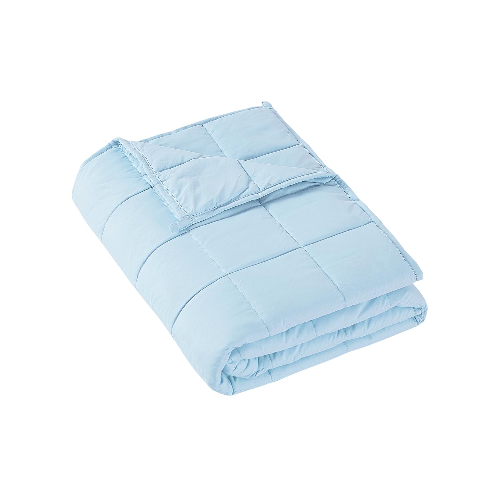 MOTRIP weighted blanket blue queen 60x80 folded for easy storage and cozy comfort