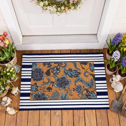 Moucuny buffalo plaid rug adds layered charm to porch or entryway