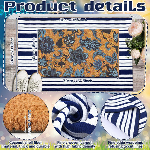 Moucuny layered front door mats create a stylish doorway for indoor and outdoor use