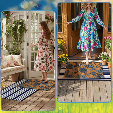 Moucuny non-slip mats help keep entrances safe and stable