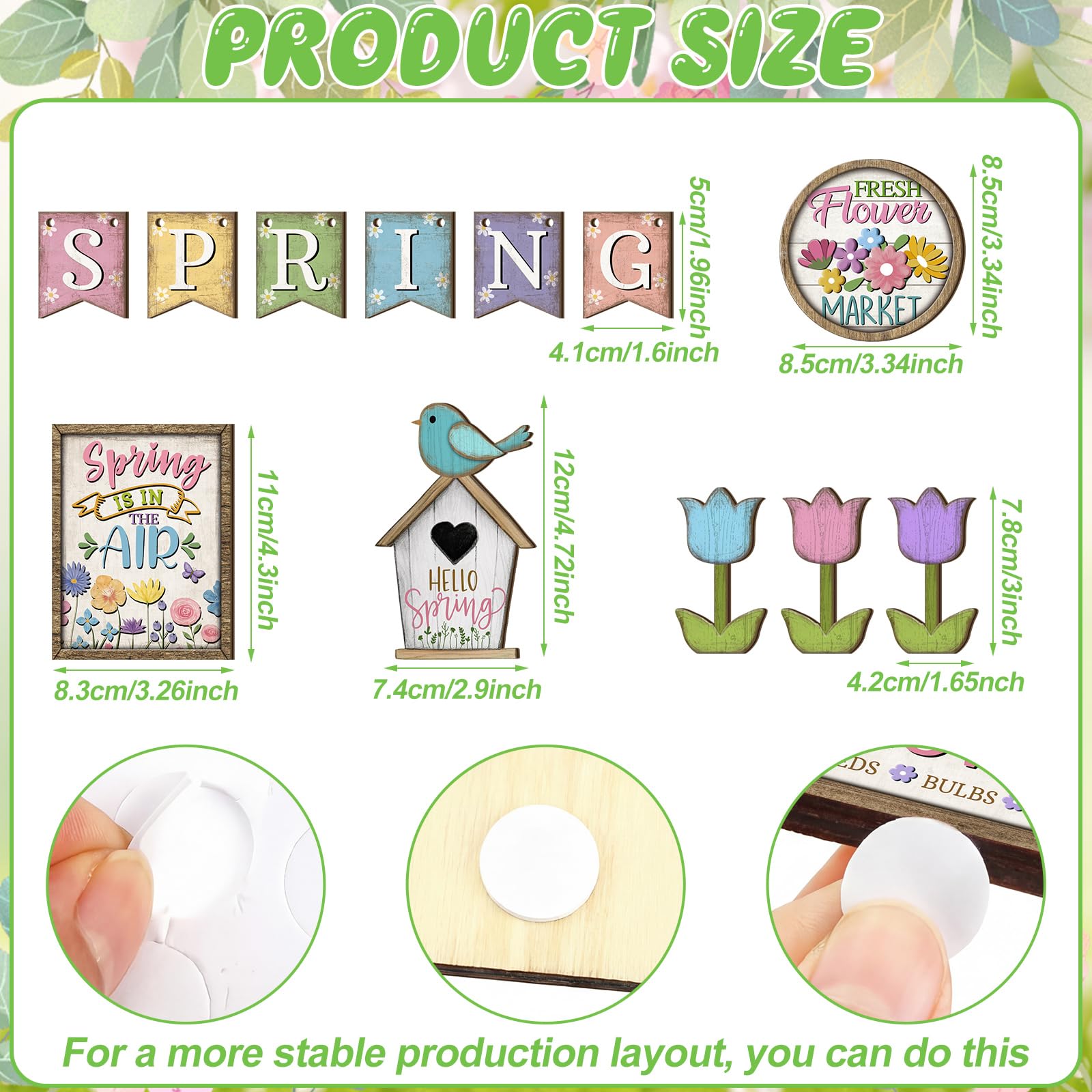 Moucuny spring tray decor tulips evoke fresh spring color and energy.
