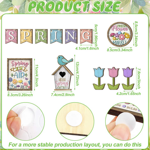Moucuny spring tray decor tulips evoke fresh spring color and energy.