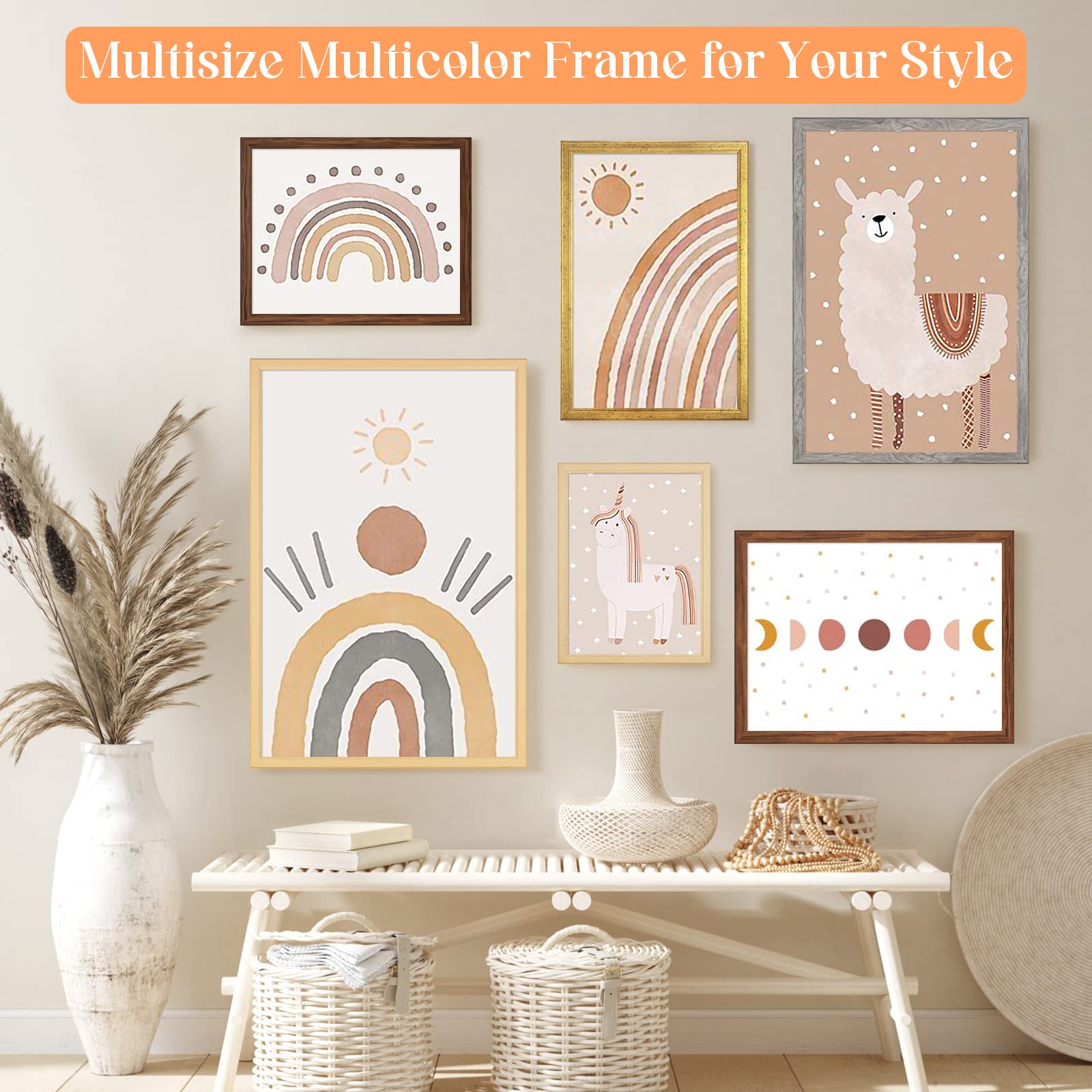 MOUDAMION clear plexiglass front protects photos from dust.