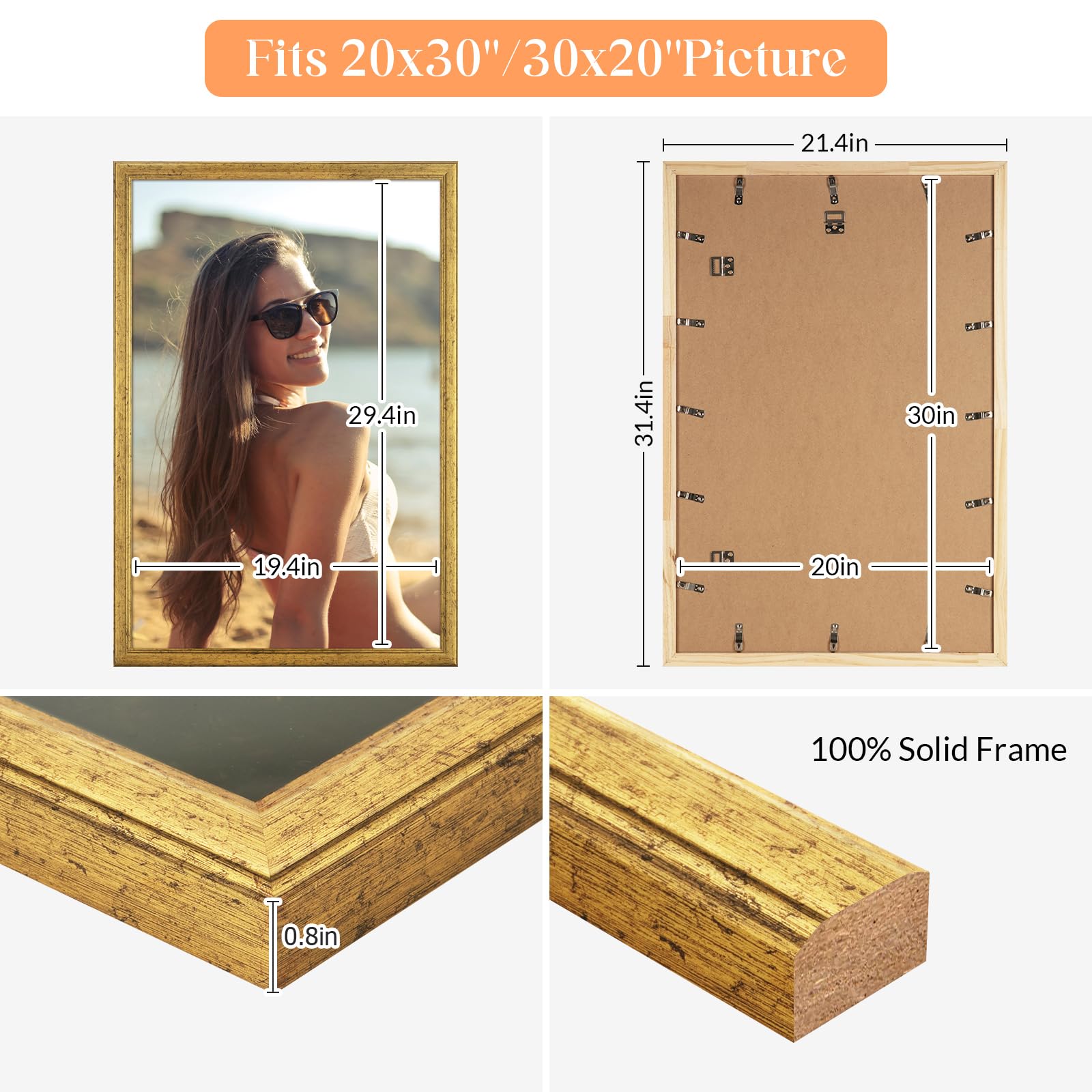 MOUDAMION distressed gold finish adds rustic charm to any room