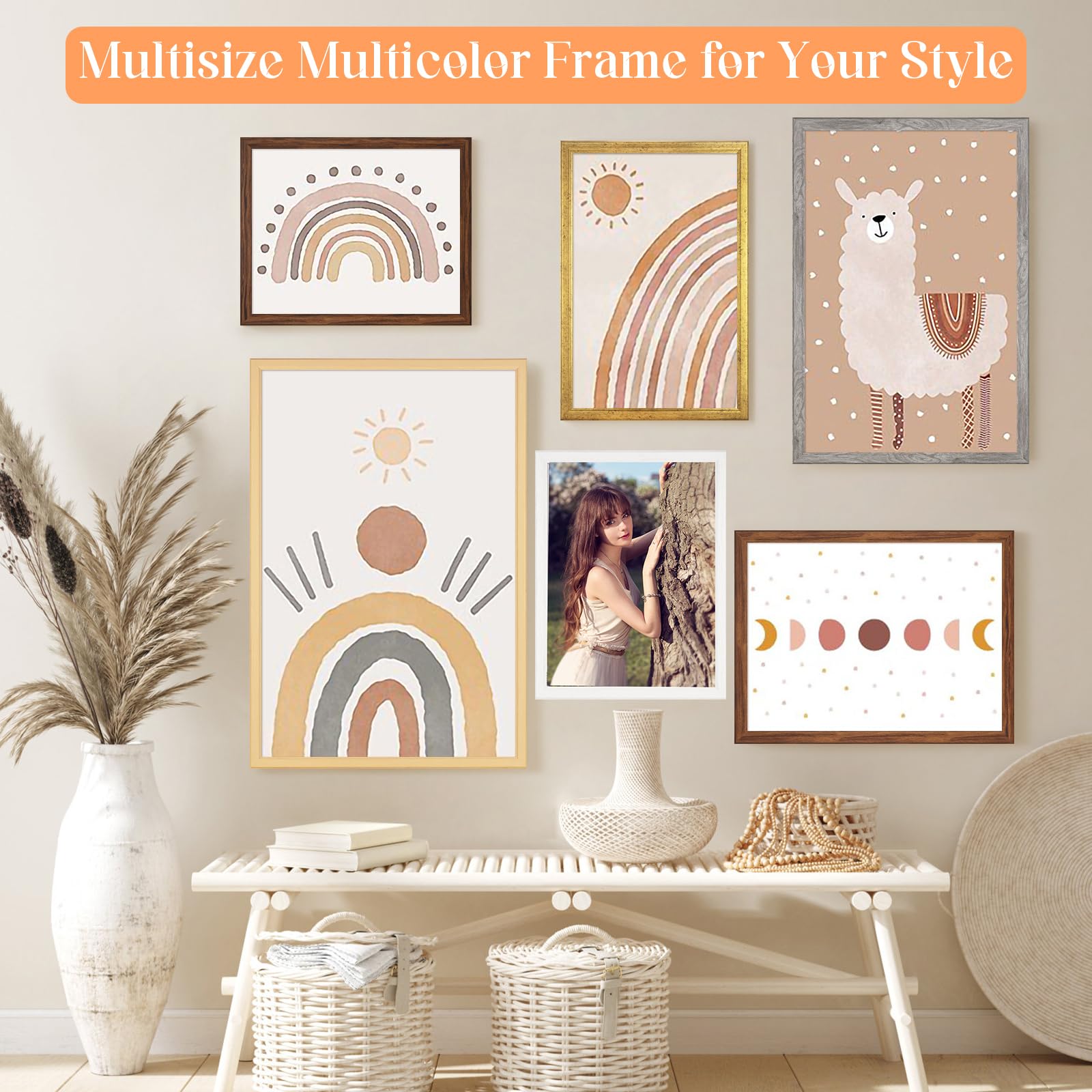 MOUDAMION horizontal display frame showing landscape orientation on wall