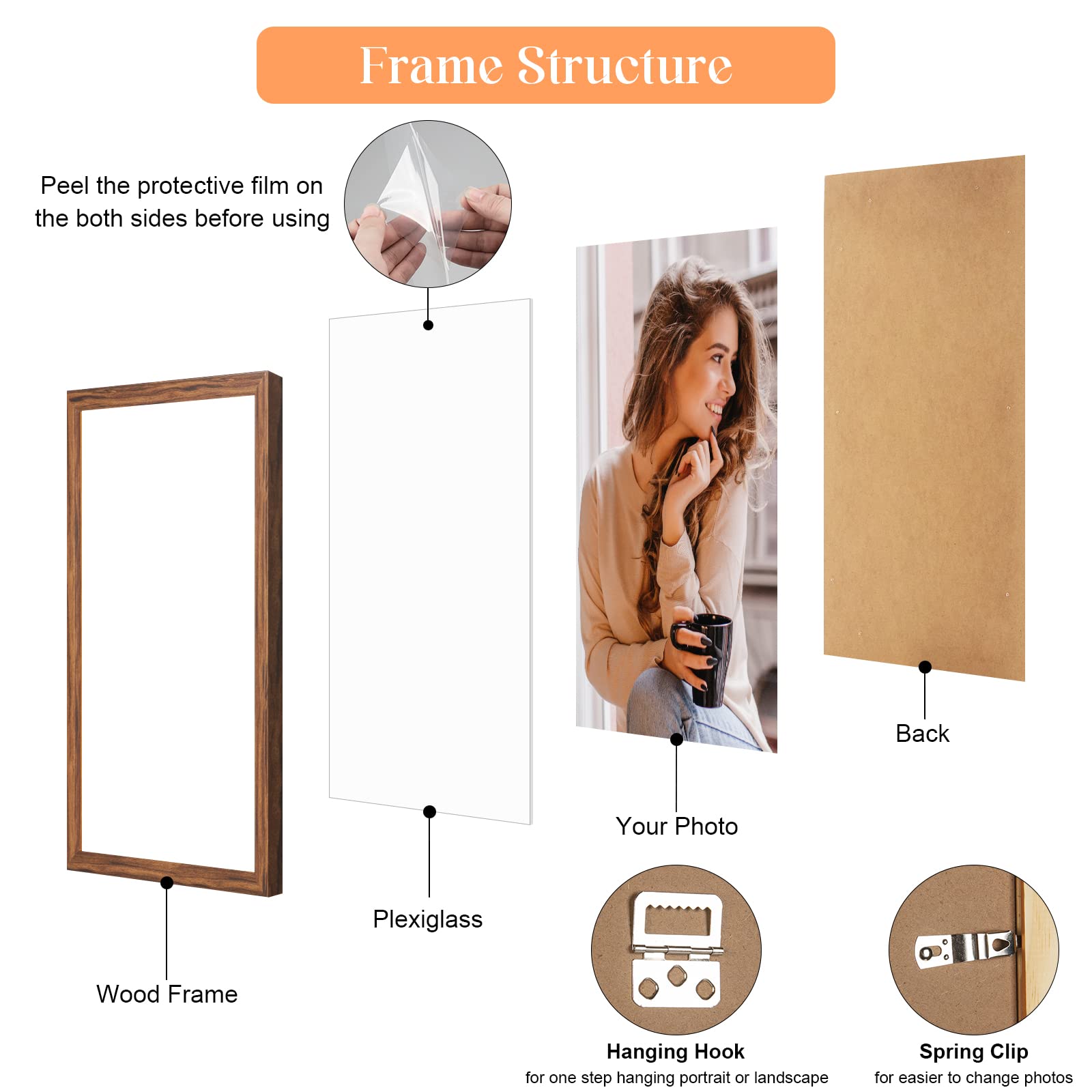 MOUDAMION wall-mount hardware options for secure hanging.
