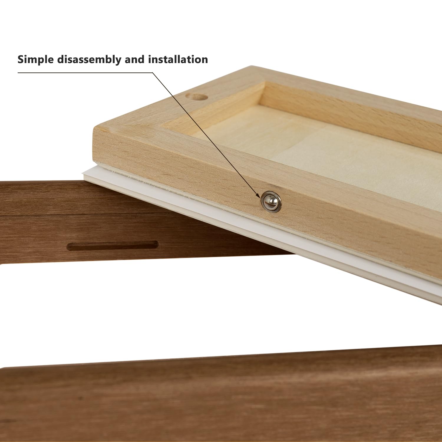 Moudra collage frame table top display setup for versatile placement.