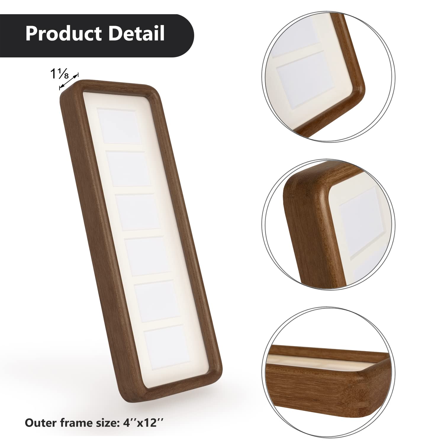 Moudra collage frame wall-mount hardware ready for horizontal or vertical display.
