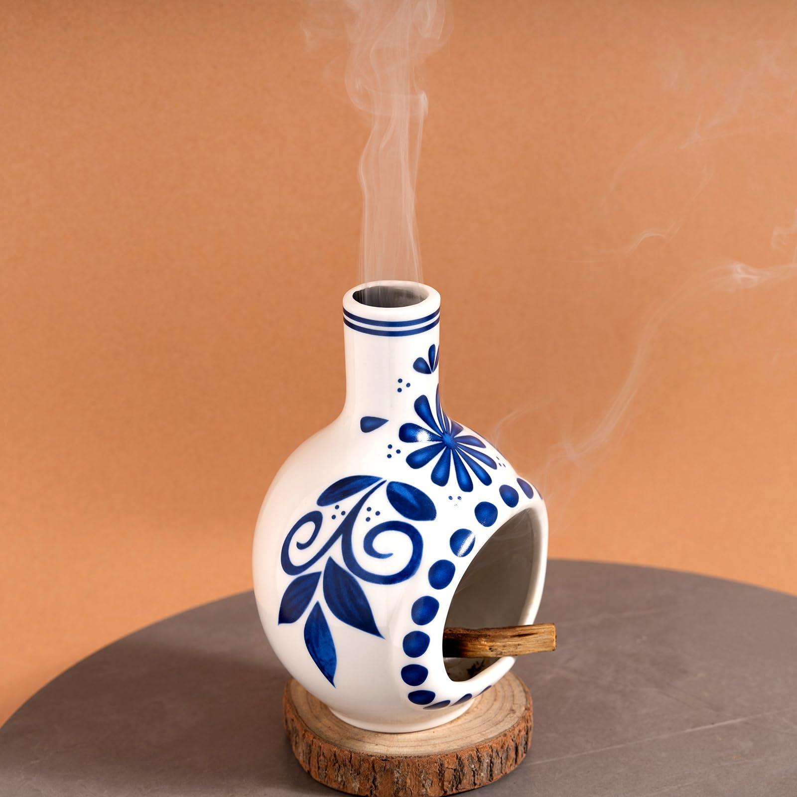 MOUGIGI Palo Santo Holder ash-catching lip for easy cleanup
