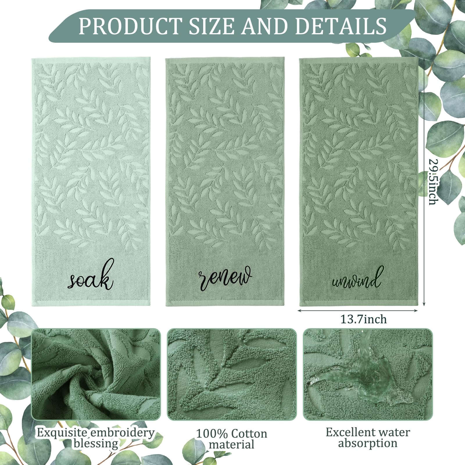 Moukeren hand towel set adds farmhouse charm to bathrooms and kitchens.