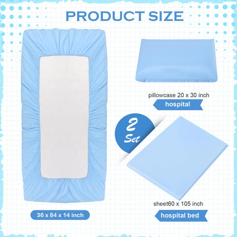 Moukeren fitted sheet with all-round elastic in blue, stays in place