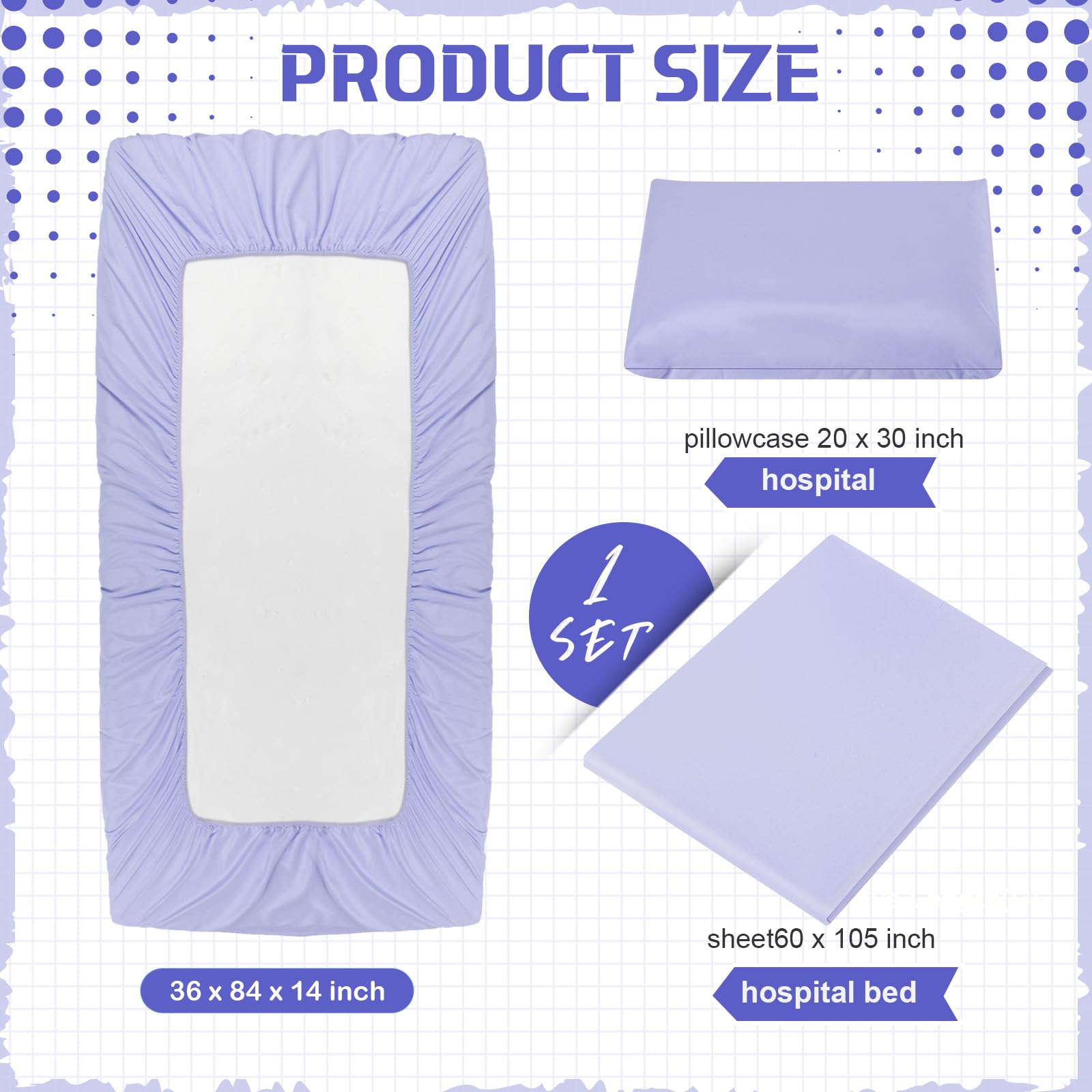 Moukeren flat sheet 60x105 provides generous coverage for hospital or home beds