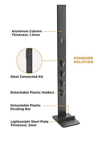 Mount Plus MP-HAB2 drill-free storage keeps your space wall-free.