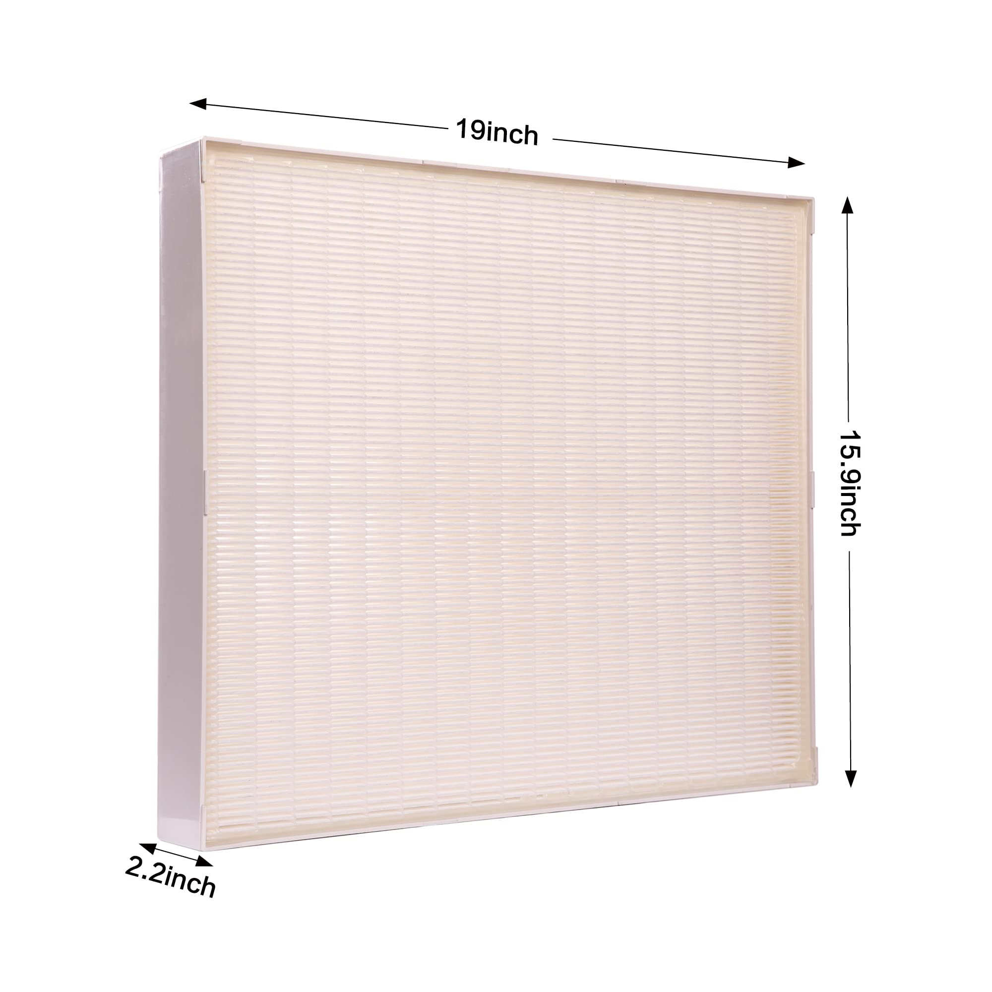 Mounto non-OEM HEPA filter measures 16x19x2.5 inches for easy fit.