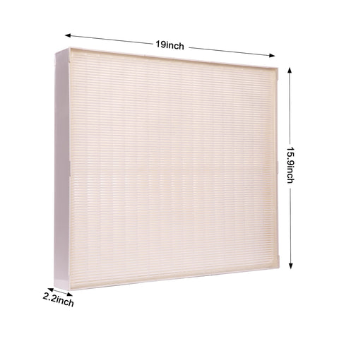 Mounto non-OEM HEPA filter measures 16x19x2.5 inches for easy fit.