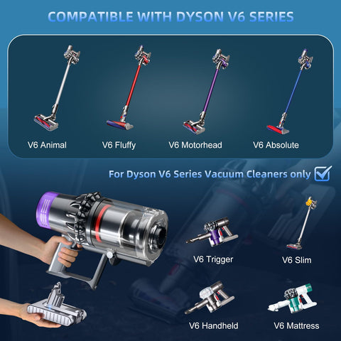 Mounzuikue Dyson V6 battery LCD display real time charge level