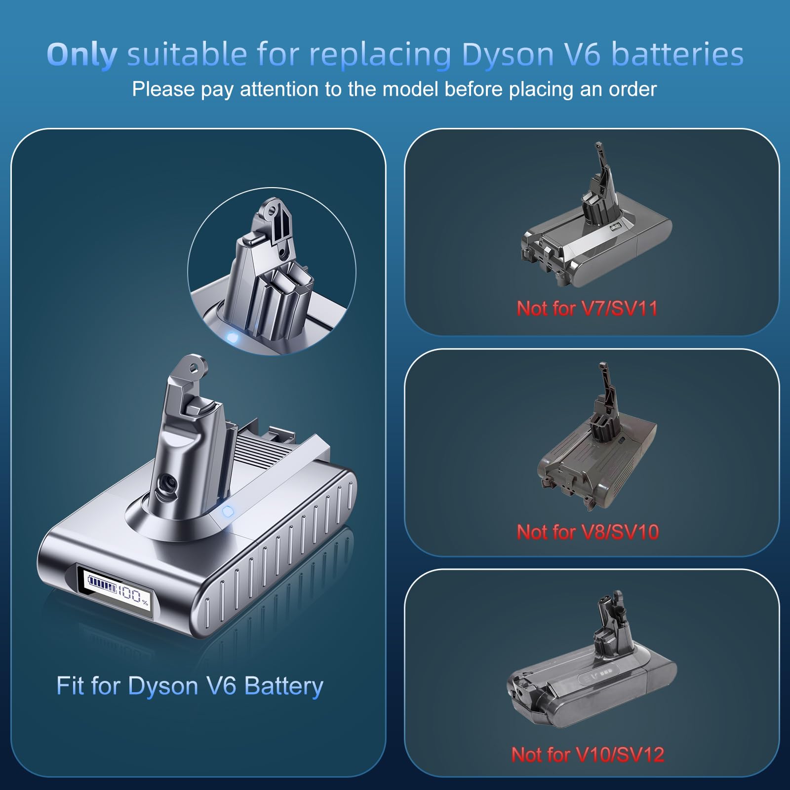 Mounzuikue Dyson V6 battery LCD status check during cleaning sessions