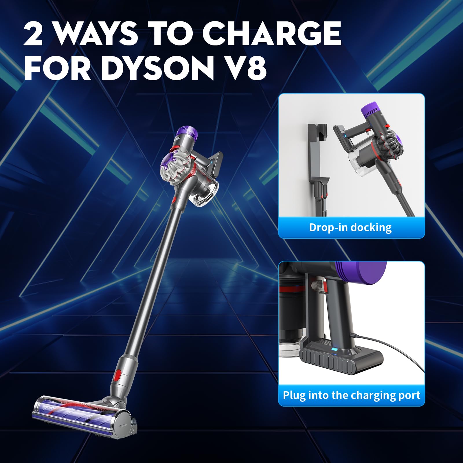 Mounzuikue Dyson V8 motorhead battery with strong suction support.