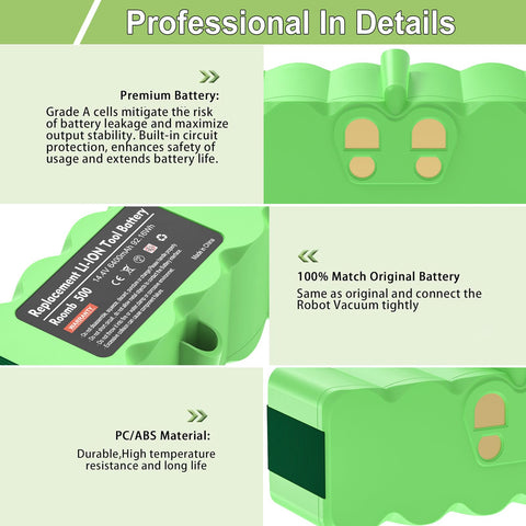 Mounzuikue Roomba battery durability across 1000 cycles illustrating reliability